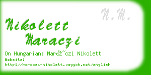 nikolett maraczi business card